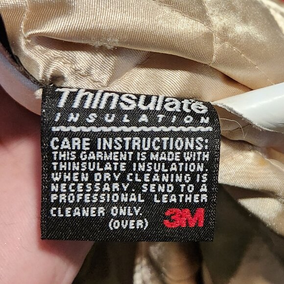 Wilson's Leather Womens Large Black Belted Leather Jacket Rabbit Fur Trim - Picture 11 of 12